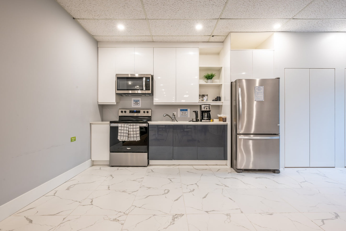 The office coworking space kitchen
